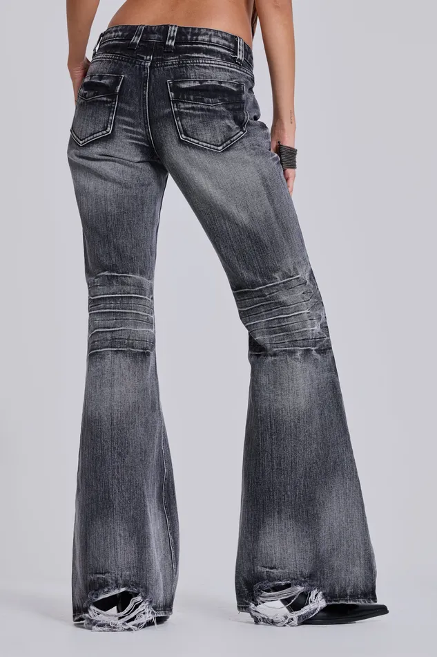 Women Jaded London Shop Washed Black Drift Jeans Tops