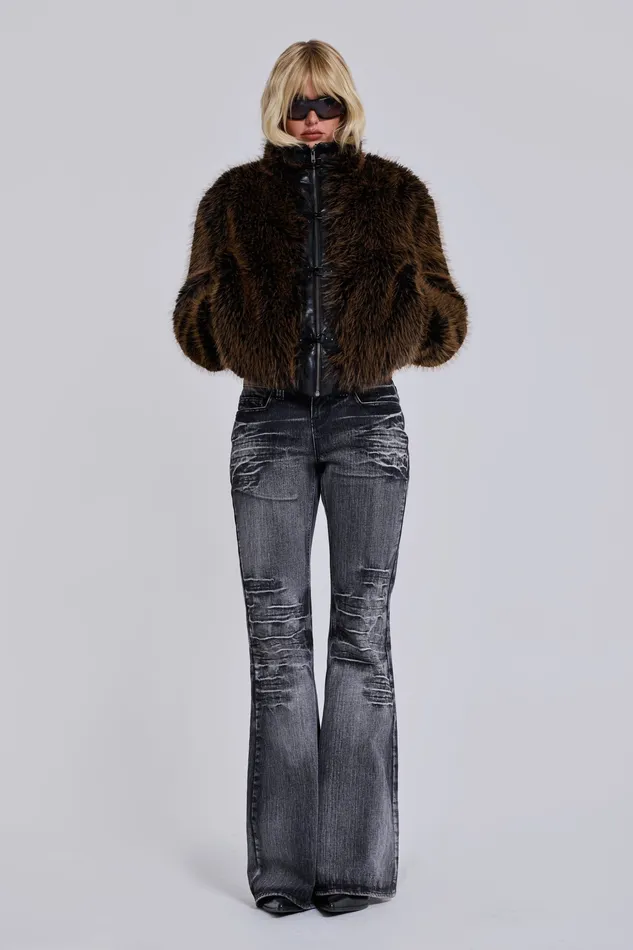 Women Jaded London Shop Washed Black Drift Jeans Tops