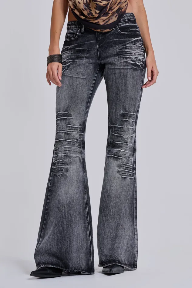 Women Jaded London Shop Washed Black Drift Jeans Tops