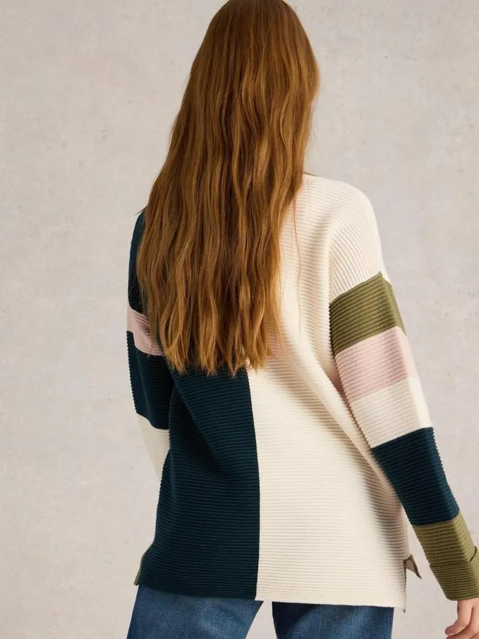 Women JANA COLOURBLOCK JUMPER Natural Multi White Stuff Knitwear Women JANA COLOURBLOCK JUMPER Natural Multi White Stuff Knitwear