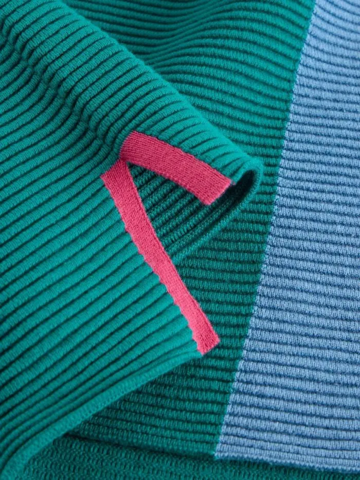 Women JANA HIGH NECK JUMPER Teal Multi White Stuff Knitwear