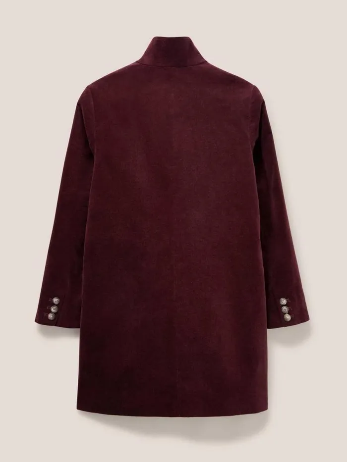 Women Karla Smart Velvet Coat Dk Plum White Stuff Coats and Jackets Women Karla Smart Velvet Coat Dk Plum White Stuff Coats and Jackets