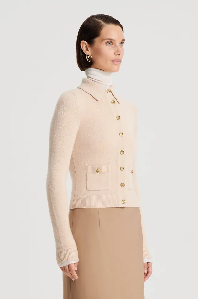 Women Knitwear Scanlan Theodore CASHMERE SHIRT OAT Women Knitwear Scanlan Theodore CASHMERE SHIRT OAT