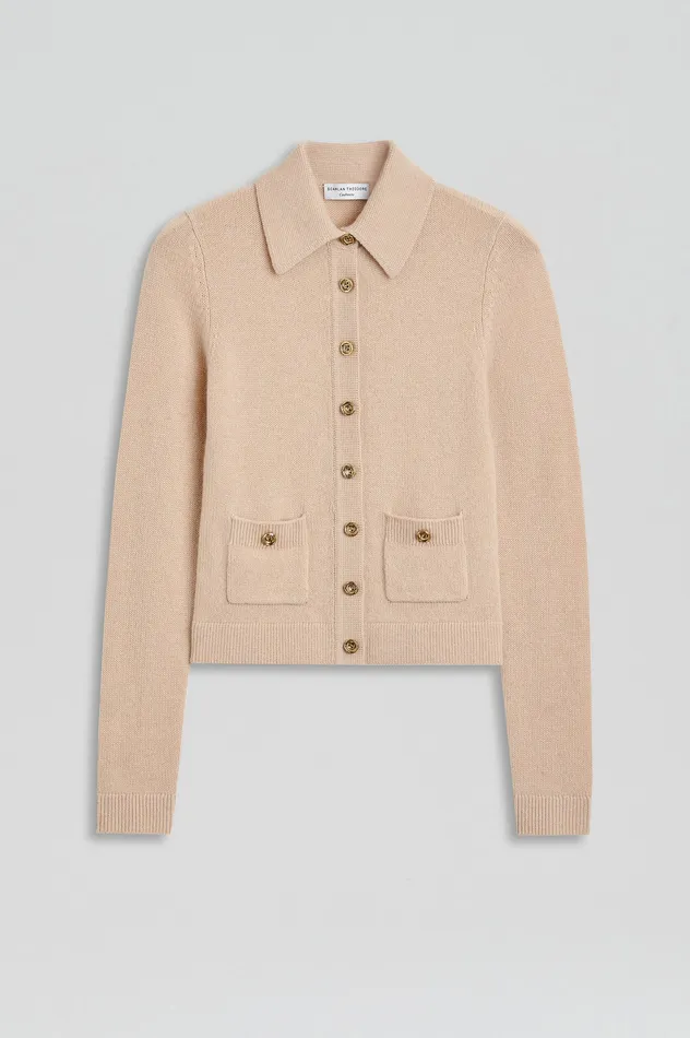 Women Knitwear Scanlan Theodore CASHMERE SHIRT OAT Women Knitwear Scanlan Theodore CASHMERE SHIRT OAT