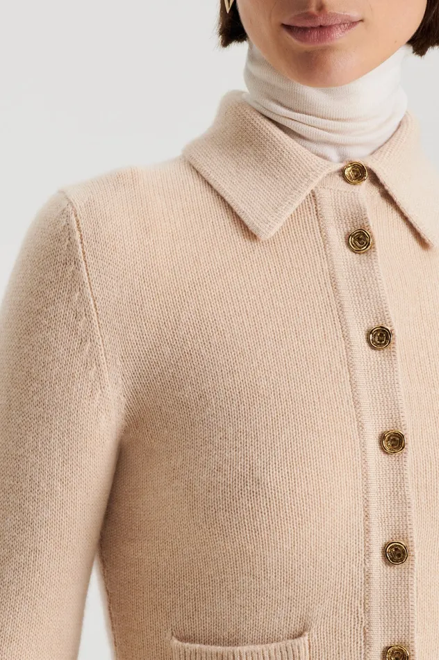 Women Knitwear Scanlan Theodore CASHMERE SHIRT OAT Women Knitwear Scanlan Theodore CASHMERE SHIRT OAT