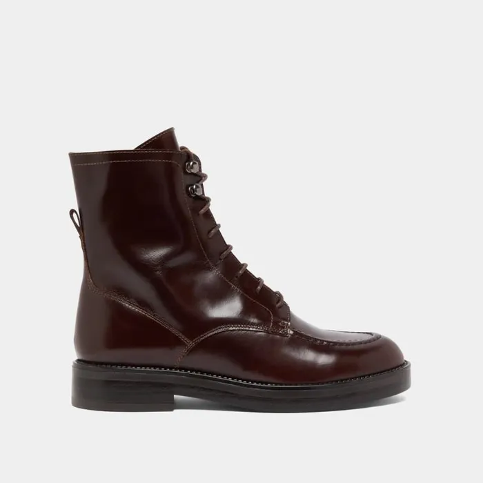 Women Laceup Lowboots Brown JONAK Ankle Boots Lowboots