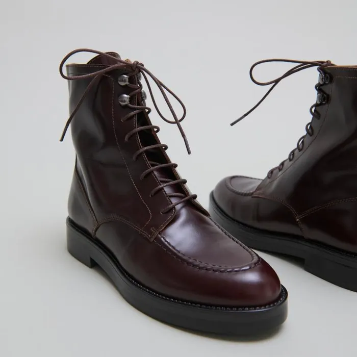Women Laceup Lowboots Brown JONAK Ankle Boots Lowboots