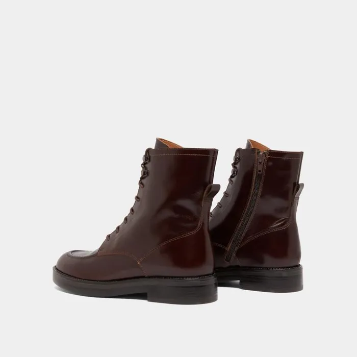 Women Laceup Lowboots Brown JONAK Ankle Boots Lowboots