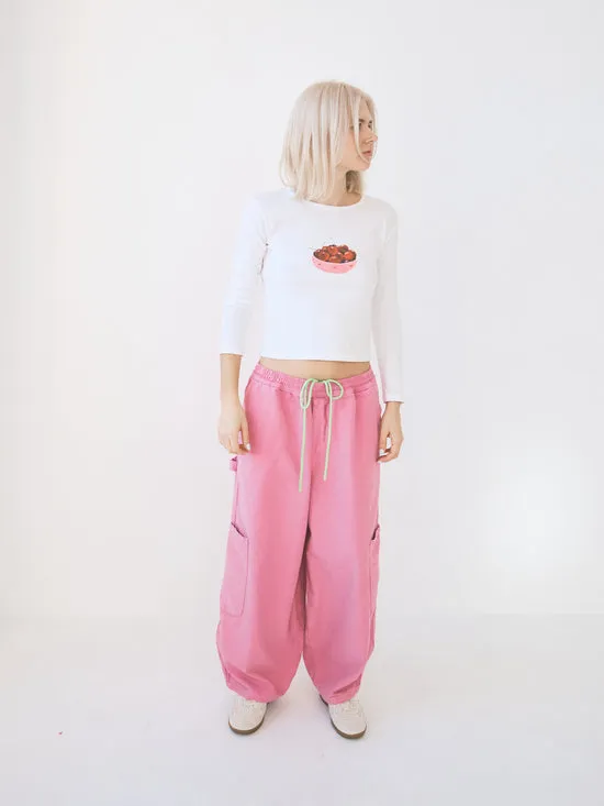 Women Lisa Says Gah Chef Pant Donut Box Pink Bottoms