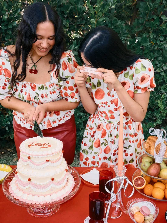 Women Lisa Says Gah Topanga Dress Fruit Print Dresses