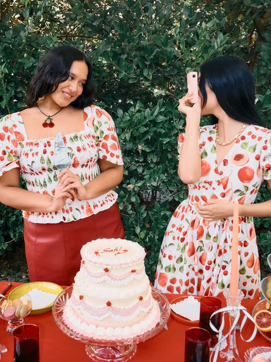 Women Lisa Says Gah Topanga Dress Fruit Print Dresses