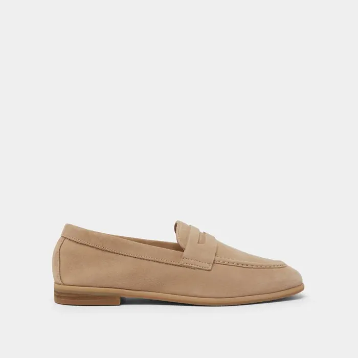 Women Loafers With Flat Heels And Rounded Toes Beige JONAK Loafers
