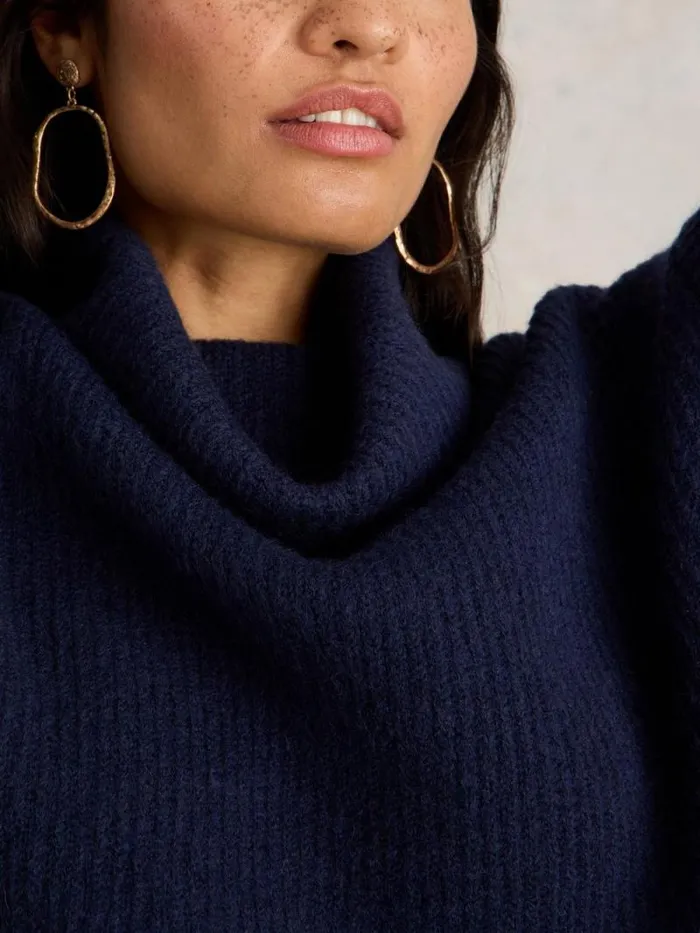 Women LOVELY RIBBED JUMPER French Navy White Stuff Knitwear Women LOVELY RIBBED JUMPER French Navy White Stuff Knitwear