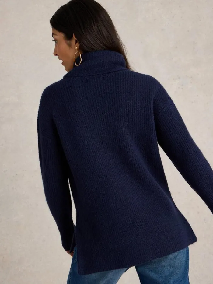Women LOVELY RIBBED JUMPER French Navy White Stuff Knitwear Women LOVELY RIBBED JUMPER French Navy White Stuff Knitwear