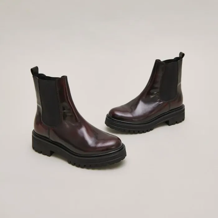 Women Lowboots With Elastics Burgundy JONAK Ankle Boots Lowboots
