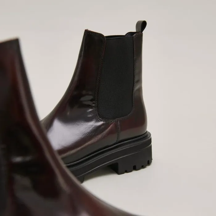 Women Lowboots With Elastics Burgundy JONAK Ankle Boots Lowboots
