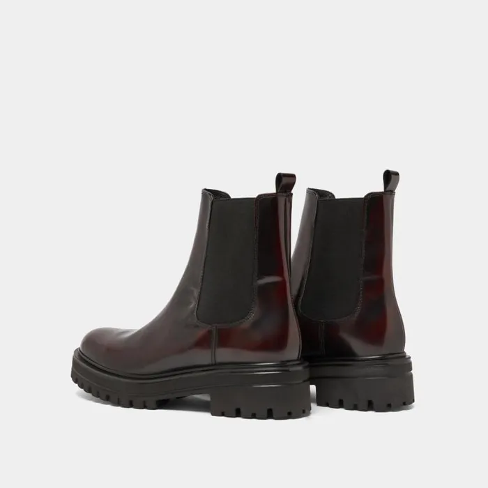 Women Lowboots With Elastics Burgundy JONAK Ankle Boots Lowboots