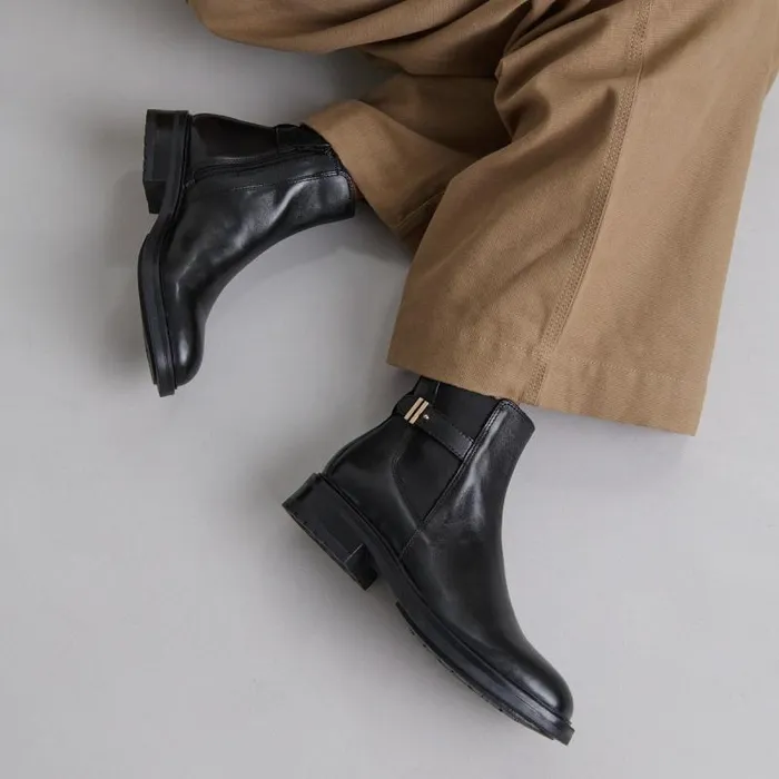 Women Lowboots With Notched Heels Black JONAK Ankle Boots Lowboots