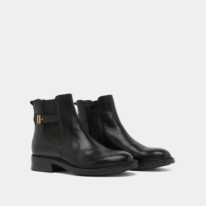 Women Lowboots With Notched Heels Black JONAK Ankle Boots Lowboots