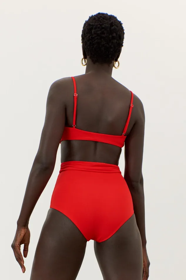 Women Mara Hoffman Bikini Bottoms Jay Bikini Bottom Red