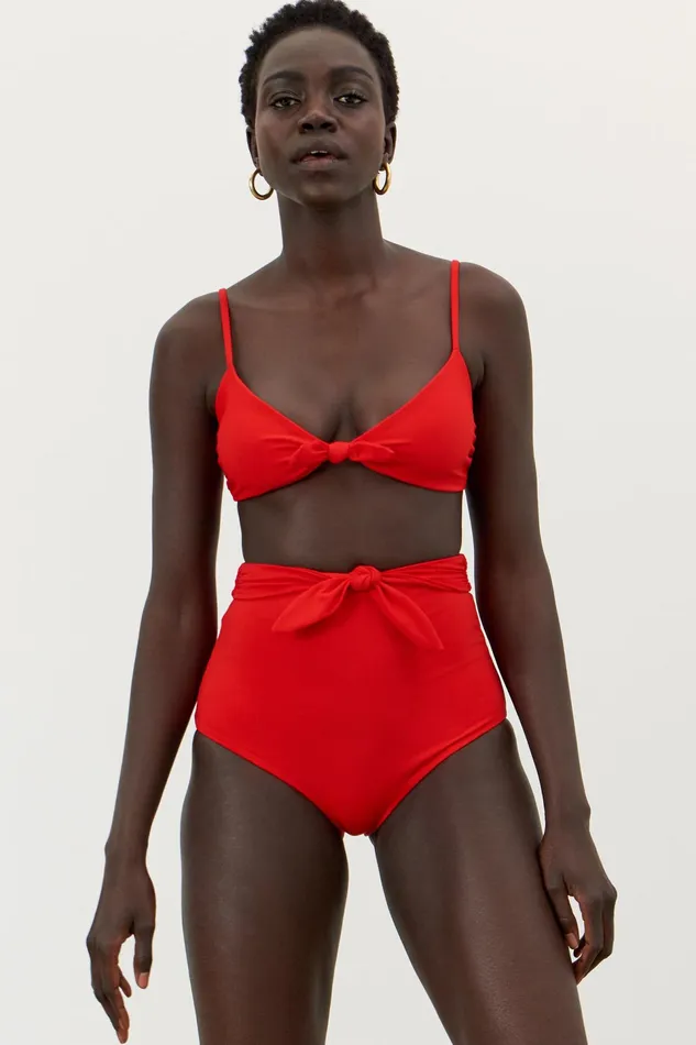 Women Mara Hoffman Bikini Bottoms Jay Bikini Bottom Red