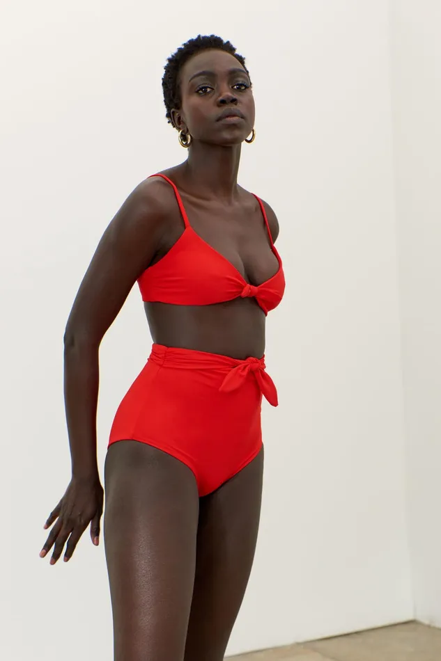Women Mara Hoffman Bikini Bottoms Jay Bikini Bottom Red
