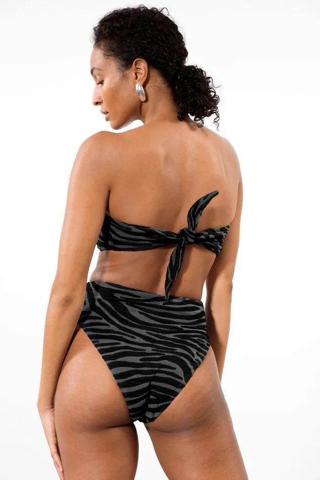 Women Mara Hoffman Bikini Tops Abigail Bikini Top Black Gray Women Mara Hoffman Bikini Tops Abigail Bikini Top Black Gray