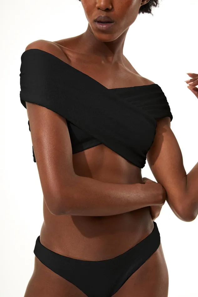 Women Mara Hoffman Bikini Tops Lorina Bikini Top Black