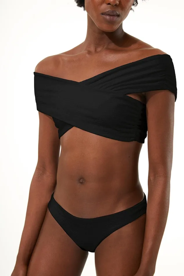 Women Mara Hoffman Bikini Tops Lorina Bikini Top Black