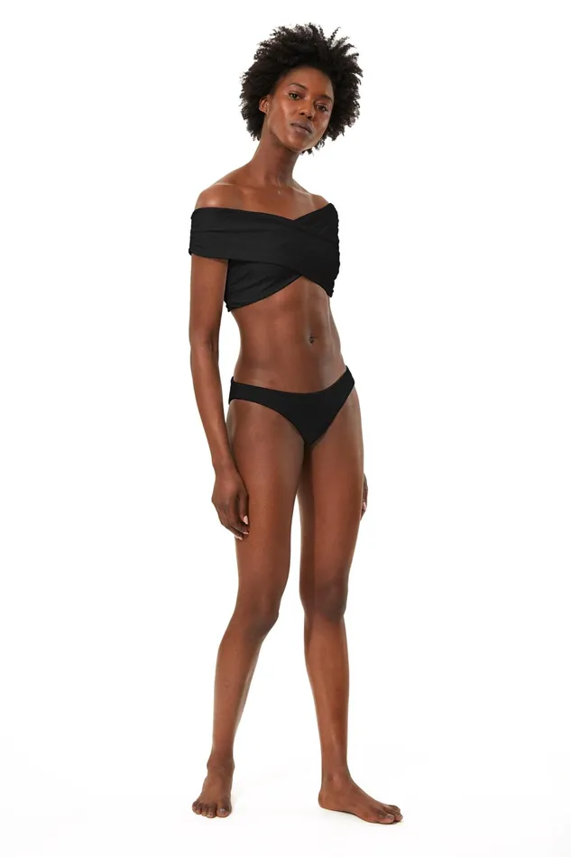 Women Mara Hoffman Bikini Tops Lorina Bikini Top Black