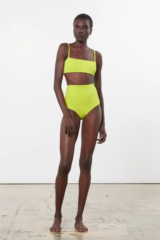 Women Mara Hoffman Bikini Tops Sia Bikini Top Green
