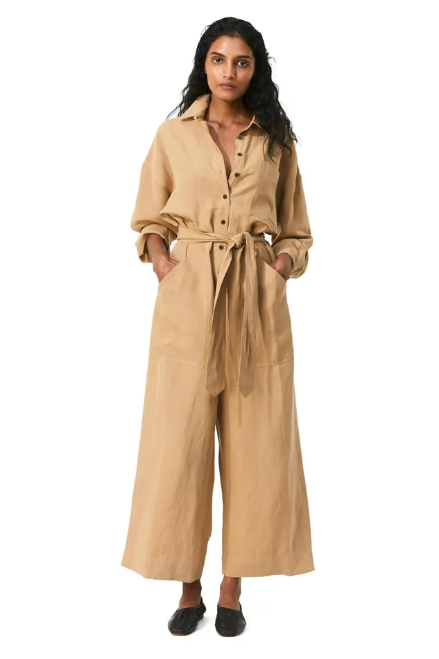 Women Mara Hoffman Jumpsuits and Rompers Agatha Jumpsuit Khaki