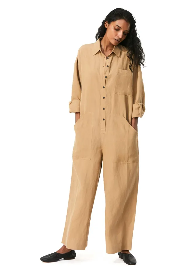 Women Mara Hoffman Jumpsuits and Rompers Agatha Jumpsuit Khaki