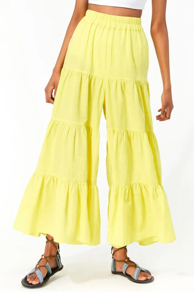 Women Mara Hoffman Pants and Shorts Shelesea Pant Neon Green