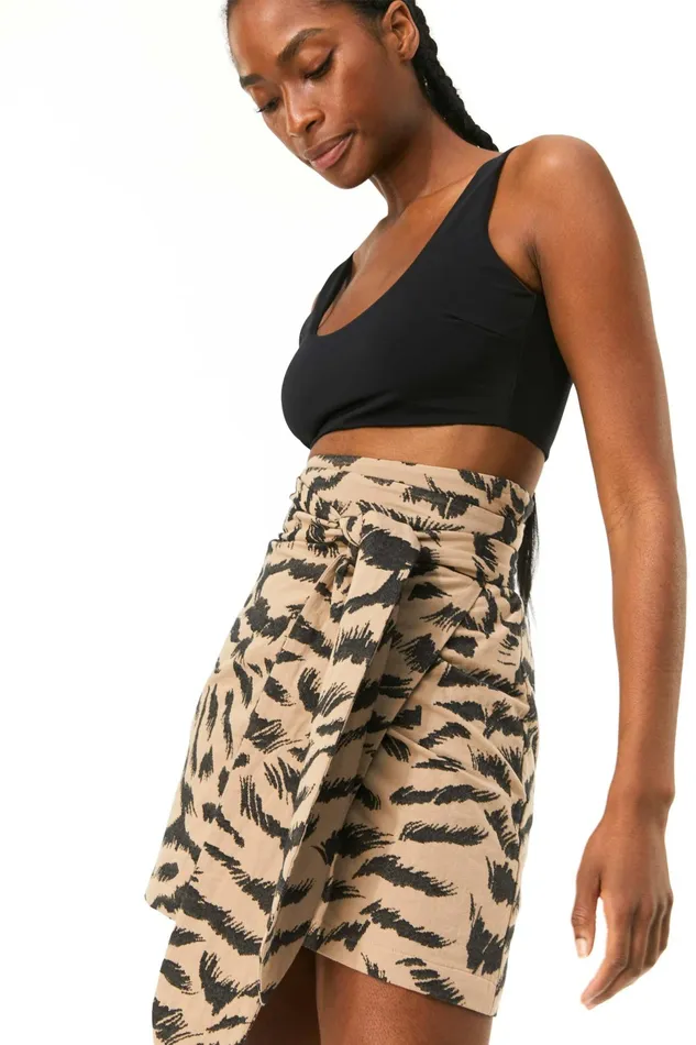 Women Mara Hoffman Skirts Luciana Skirt Black and Brown