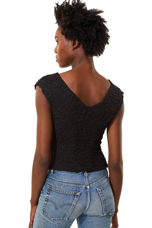 Women Mara Hoffman Tops Poppy Top Black Women Mara Hoffman Tops Poppy Top Black