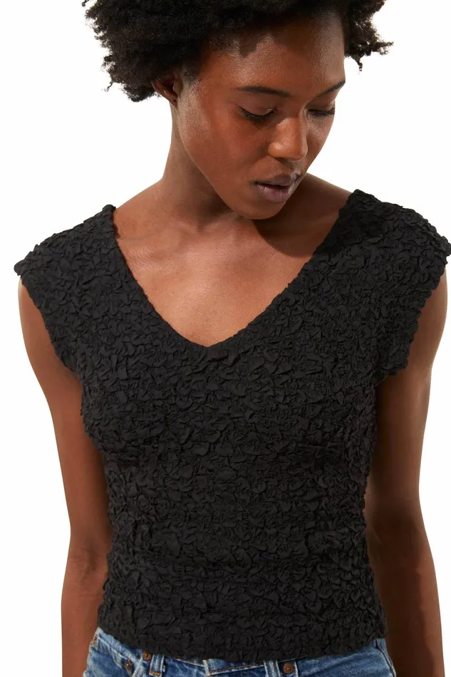 Women Mara Hoffman Tops Poppy Top Black Women Mara Hoffman Tops Poppy Top Black