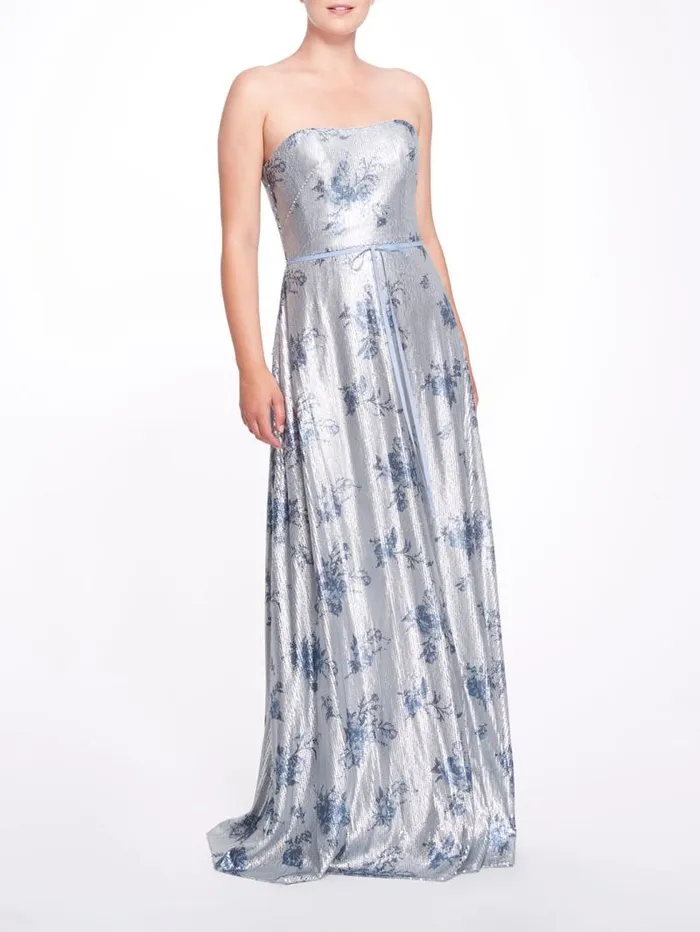 Women Marchesa Marchesa Notte Avola Dusty Blue