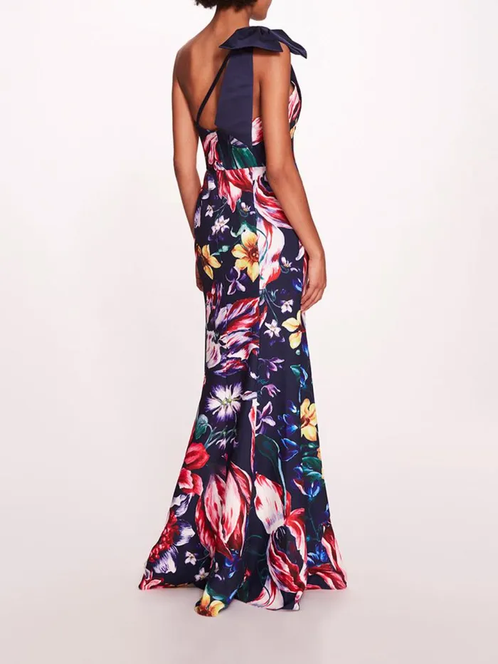 Women Marchesa Marchesa Notte Florilegium Gown Navy Multi