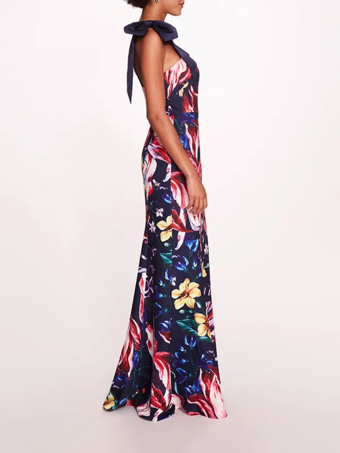 Women Marchesa Marchesa Notte Florilegium Gown Navy Multi