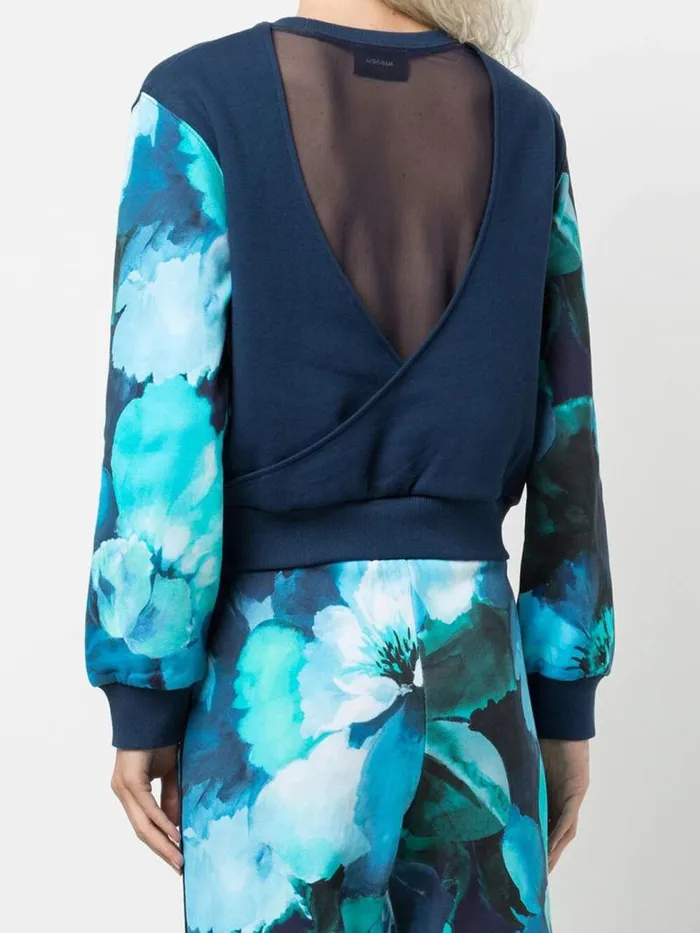Women Marchesa Tops Wilma Sweatshirt Printed Navy Multi