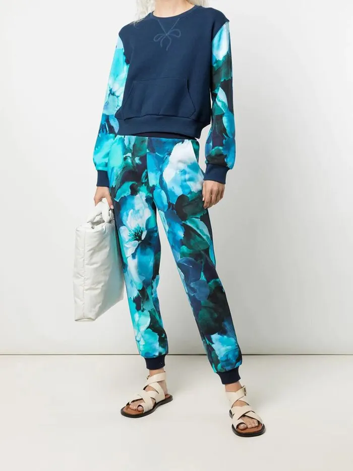 Women Marchesa Tops Wilma Sweatshirt Printed Navy Multi