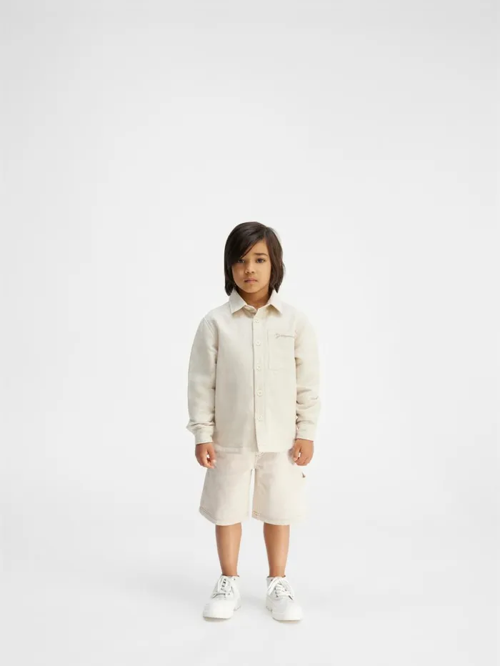 WomenMen Bottoms JACQUEMUS The DeNmes Kids039 Denim Shorts Offwhite
