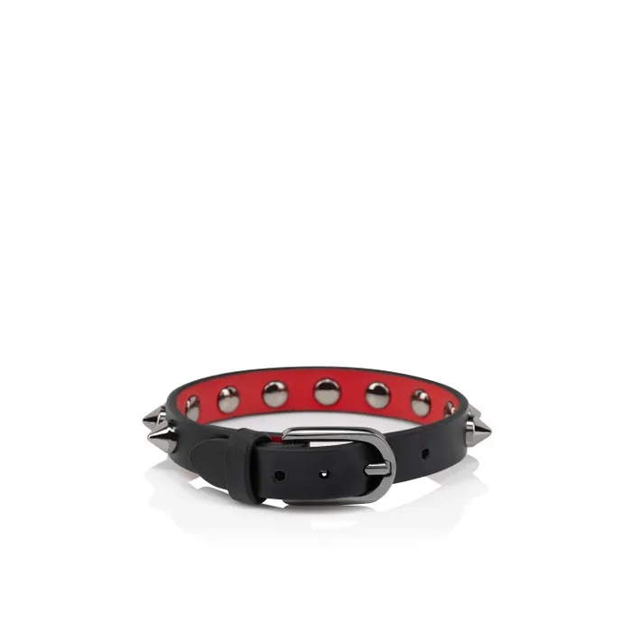 WomenMen Cabata Bracelet 8211 Calf Leather And Spikes 8211 Black Christian Louboutin Bracelets WomenMen Cabata Bracelet 8211 Calf Leather And Spikes 8211 Black Christian Louboutin Bracelets