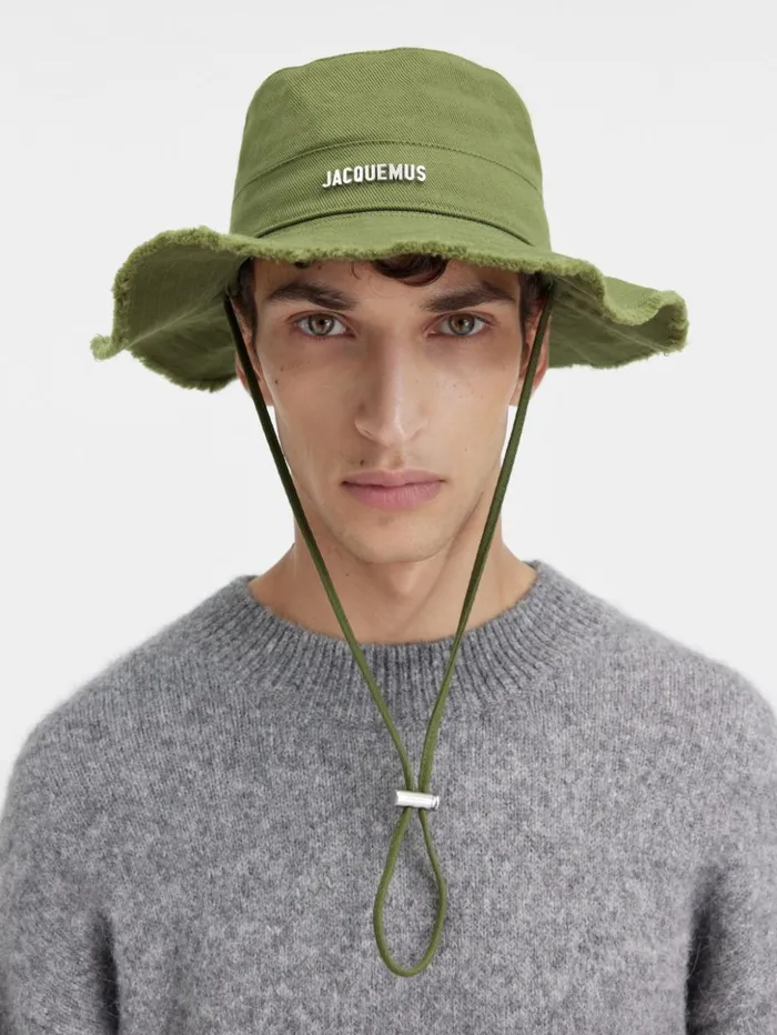 WomenMen Hats JACQUEMUS The Artichaut Bucket Hat Khaki WomenMen Hats JACQUEMUS The Artichaut Bucket Hat Khaki