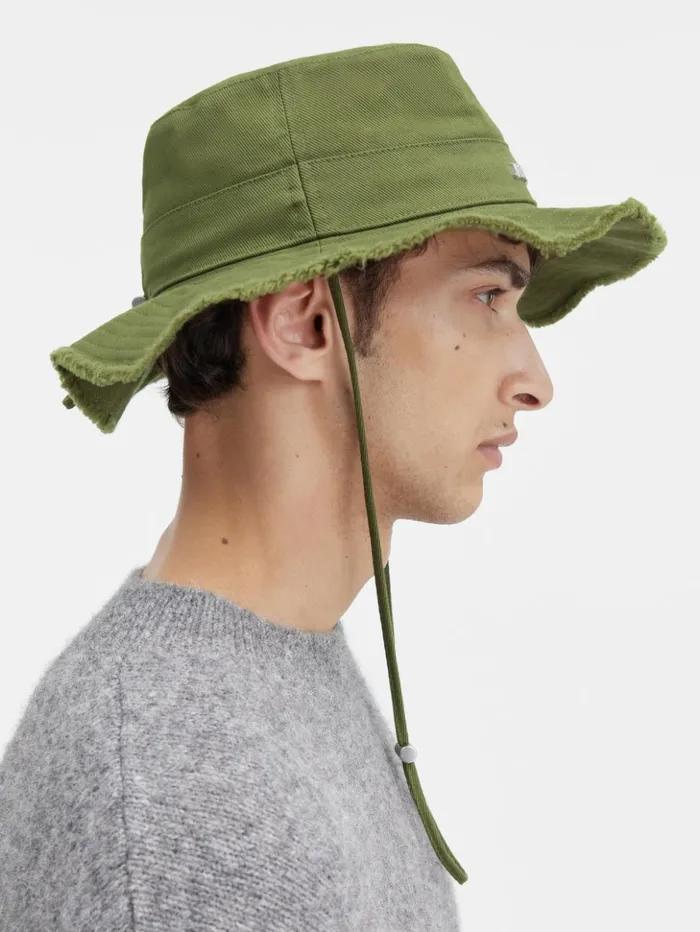 WomenMen Hats JACQUEMUS The Artichaut Bucket Hat Khaki WomenMen Hats JACQUEMUS The Artichaut Bucket Hat Khaki