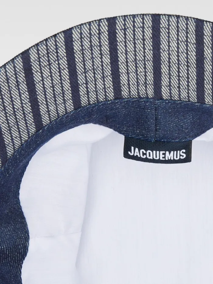 WomenMen Hats JACQUEMUS The Gadjo Bucket Hat Navy Navy Stripes WomenMen Hats JACQUEMUS The Gadjo Bucket Hat Navy Navy Stripes