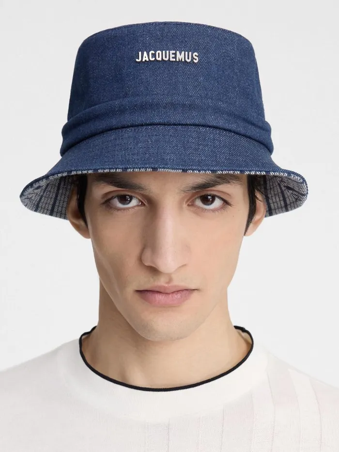 WomenMen Hats JACQUEMUS The Gadjo Bucket Hat Navy Navy Stripes WomenMen Hats JACQUEMUS The Gadjo Bucket Hat Navy Navy Stripes