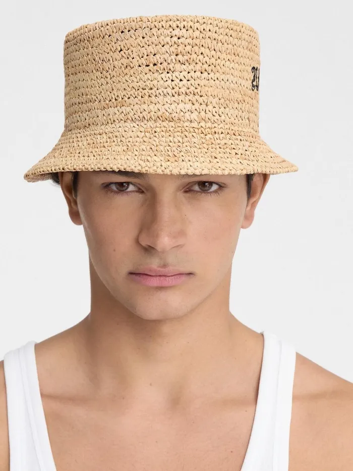 WomenMen Hats JACQUEMUS The Pesco Bucket Hat Natural WomenMen Hats JACQUEMUS The Pesco Bucket Hat Natural