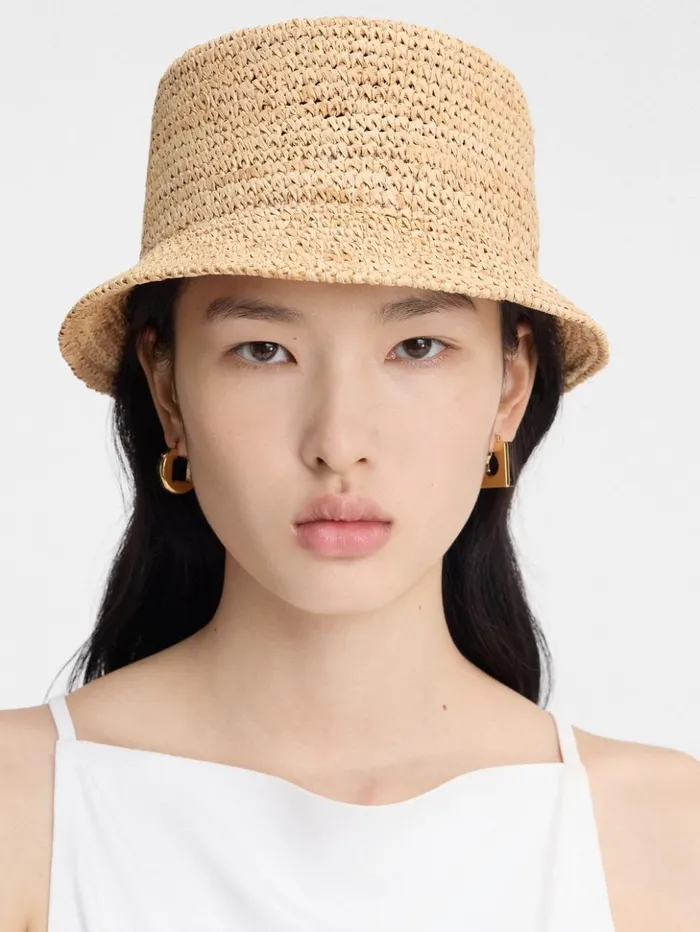 WomenMen Hats JACQUEMUS The Pesco Bucket Hat Natural WomenMen Hats JACQUEMUS The Pesco Bucket Hat Natural